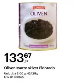 Storcash Oliven svarte skivet Eldorado tilbud