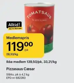 Storcash Pizzasaus Cæsar tilbud
