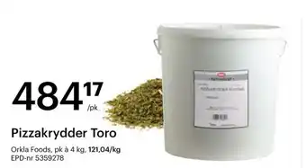 Storcash Pizzakrydder Toro tilbud