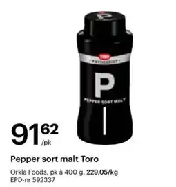 Storcash Pepper sort malt Toro tilbud