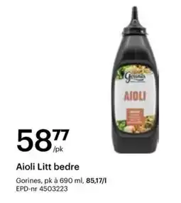 Storcash Gorines Aioli Litt bedre tilbud