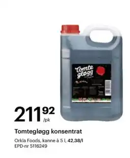 Storcash Tomtegløgg konsentrat tilbud