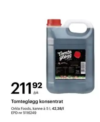 Storcash Tomtegløgg konsentrat tilbud