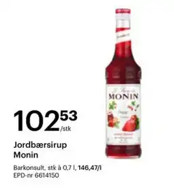 Storcash Jordbærsirup Monin tilbud