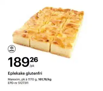 Storcash Eplekake glutenfri tilbud