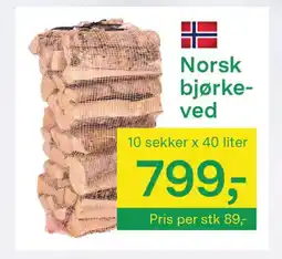 Felleskjøpet Norsk bjørke- ved tilbud