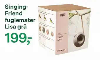 Felleskjøpet Singing- friend fuglemater lisa grå tilbud