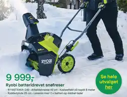 Felleskjøpet Ryobi batteridrevet snøfreser tilbud