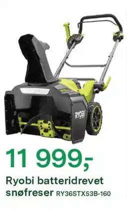 Felleskjøpet Ryobi batteridrevet snøfreser tilbud