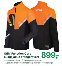 Felleskjøpet Stihl function core skogsjakke orange/svart tilbud