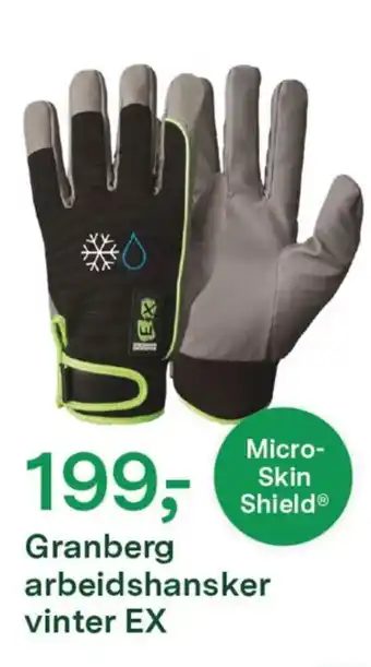 Felleskjøpet Granberg arbeidshansker vinter ex tilbud