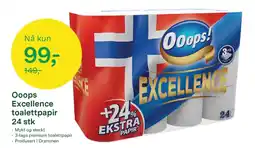 Felleskjøpet OOOPS Excellence toalettpapir 24 stk tilbud