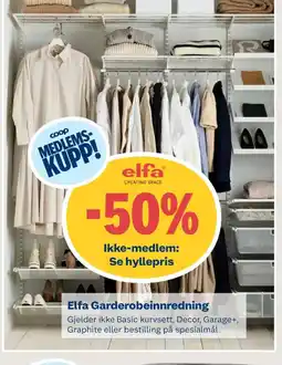 Coop Byggmix Elfa Garderobeinnredning tilbud