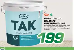 Coop Byggmix Infra Tak 02/ Helmatt interiørmaling tilbud
