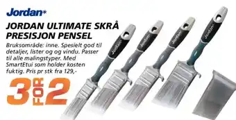 Coop Byggmix Jordan ultimate skrå presisjon pensel tilbud