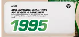 Coop Byggmix Mill invisible smart wifi 900 w gen. 4 panelovn tilbud