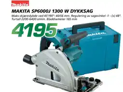 Coop Byggmix Makita SP6000J 1300 w dykksag tilbud