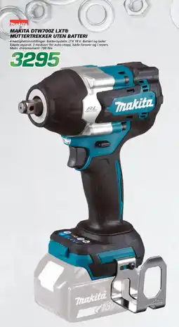 Coop Byggmix Makita DTW700Z Lxt Muttertrekker uten batteri tilbud