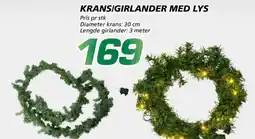Coop Byggmix Krans/girlander med lys tilbud