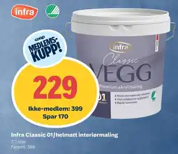 Coop Obs Infra Classic 01/helmatt interiørmaling tilbud