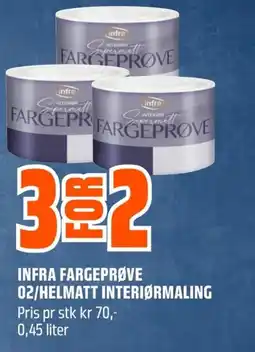 Coop Obs Infra Fargeprøve 02/helmatt interiørmaling tilbud