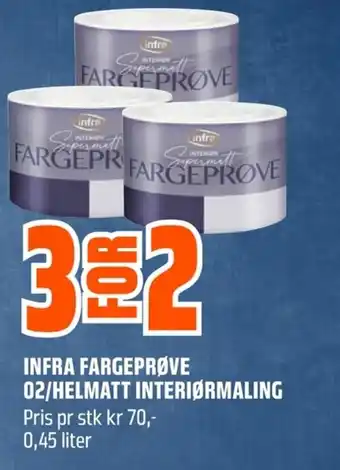 Infra Fargeprøve 02/helmatt interiørmaling