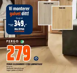 Coop Obs Pergo Lillehammer 1-stav laminatgulv tilbud