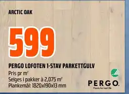 Coop Obs Pergo Lofoten 1-stav parkettgulv tilbud