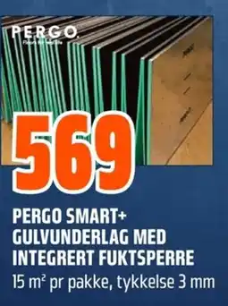 Coop Obs Pergo smart+ gulvunderlag med integrert fuktsperre tilbud