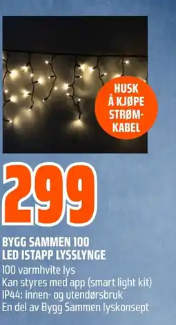 Coop Obs Bygg sammen 100 led istapp lysslynge tilbud