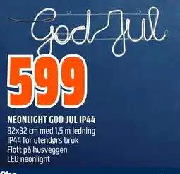 Coop Obs Neonlight god jul IP44 tilbud
