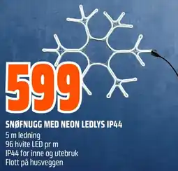 Coop Obs Snøfnugg med neon ledlys IP44 tilbud