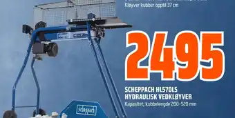 Coop Obs Scheppach HL570LS hydraulisk vedkløyver tilbud
