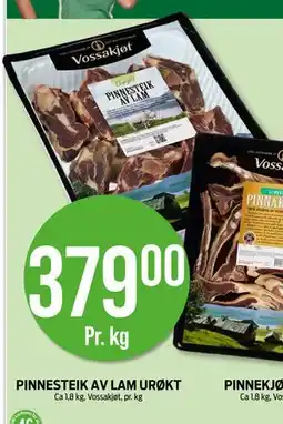 Kiwi PINNESTEIK AV LAM URØKT, NOK 379 tilbud