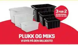 Byggmax OPPBEVARINGSBOKSER OG LOKK tilbud