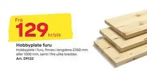 Byggmax Hobbyplate furu tilbud
