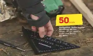 Byggmax Hurtigvinkel ”Rafter Square” Aluminium 180 mm, NOK 50 tilbud