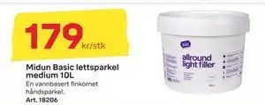 Byggmax Midun Basic lettsparkel medium 10L, NOK 179 tilbud