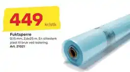 Byggmax Fuktsperre, NOK 449 tilbud