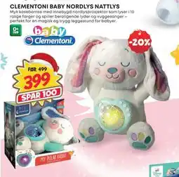 Extra Leker CLEMENTONI BABY NORDLYS NATTLYS, NOK 399 tilbud