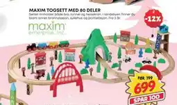 Extra Leker MAXIM TOGSETT MED 80 DELER, NOK 699 tilbud