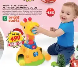 Extra Leker BRIGHT STARTS GIRAFF AKTIVITETSLEKE MED LYD OG LYS, NOK 499 tilbud