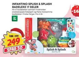 Extra Leker INFANTINO SPLISH & SPLASH BADELEKE 17 DELER, NOK 249 tilbud