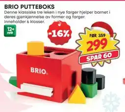 Extra Leker BRIO PUTTEBOKS, NOK 299 tilbud