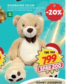 Extra Leker KOSEBAMSE 130 CM, NOK 799 tilbud
