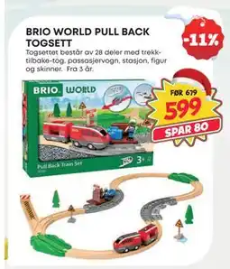 Extra Leker BRIO WORLD PULL BACK TOGSETT, NOK 599 tilbud