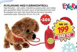 Extra Leker PLYSJHUND MED FJERNKONTROLL, NOK 199 tilbud