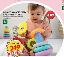 Extra Leker INFANTINO SETT MED 3 AKTIVITETSLEKER, NOK 249 tilbud
