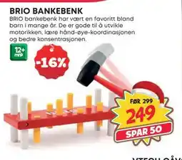 Extra Leker BRIO BANKEBENK, NOK 249 tilbud