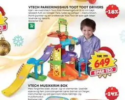 Extra Leker VTECH PARKERINGSHUS TOOT TOOT DRIVERS, NOK 649 tilbud